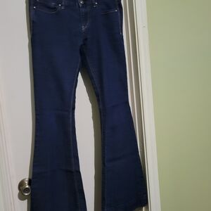 Express Womens Blue Flared Jeans
